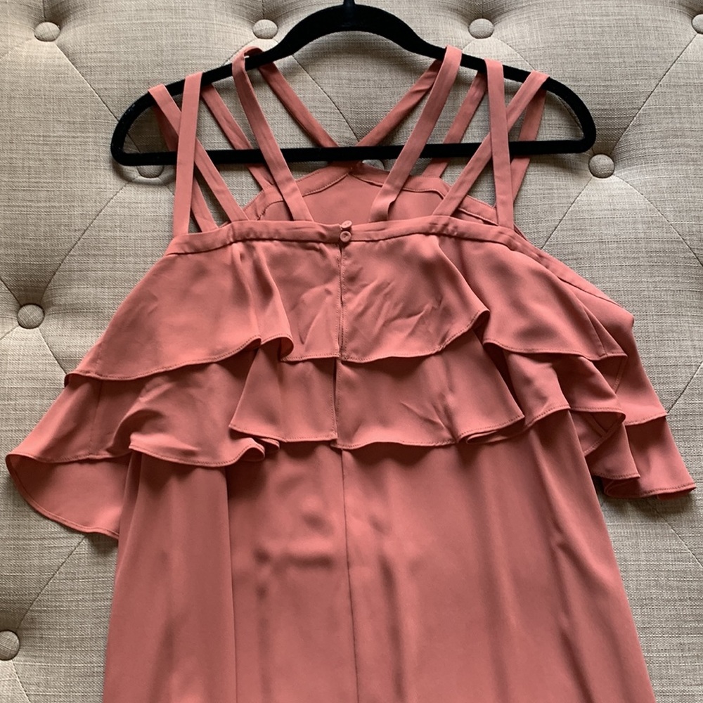 BCBGMaxAzria Pink Ruffle Mini Dress - Picture 14 of 16